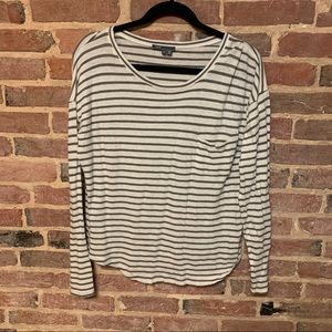 Vince Striped Pocket Long Sleeve Tee | Medium